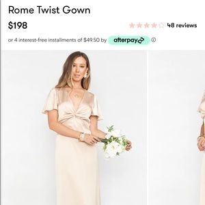 Show Me Your Mumu Bridesmaid dress (Champagne Luxe Satin) XXS